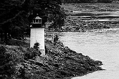 Whitlocks Mill Lighthouse Along Rocky River Shoreline in Norther